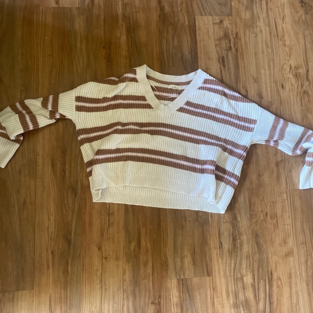 Striped knit sweater